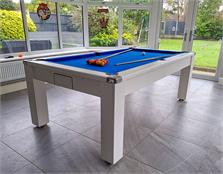 Signature Warwick Pool Dining Table - 6ft, 7ft: White Finish