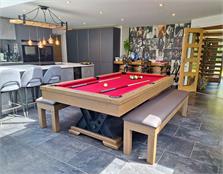 Signature Visconti Silver Mist American Pool Dining Table